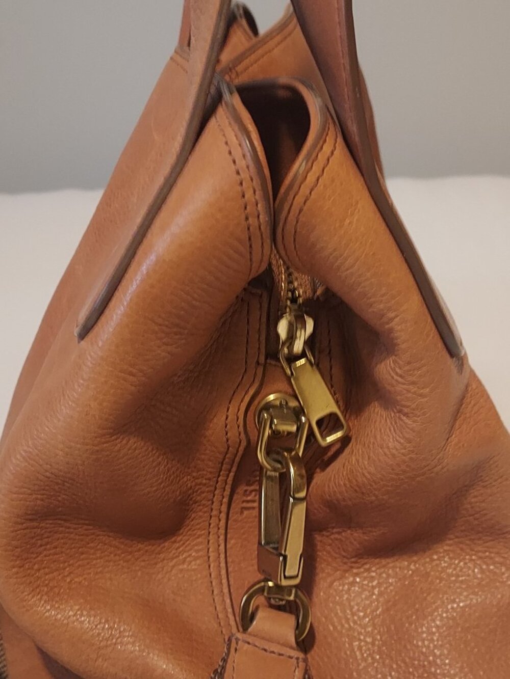 Fossil Maya Double Handle Pebble Leather Satchel - Picture 5 of 8